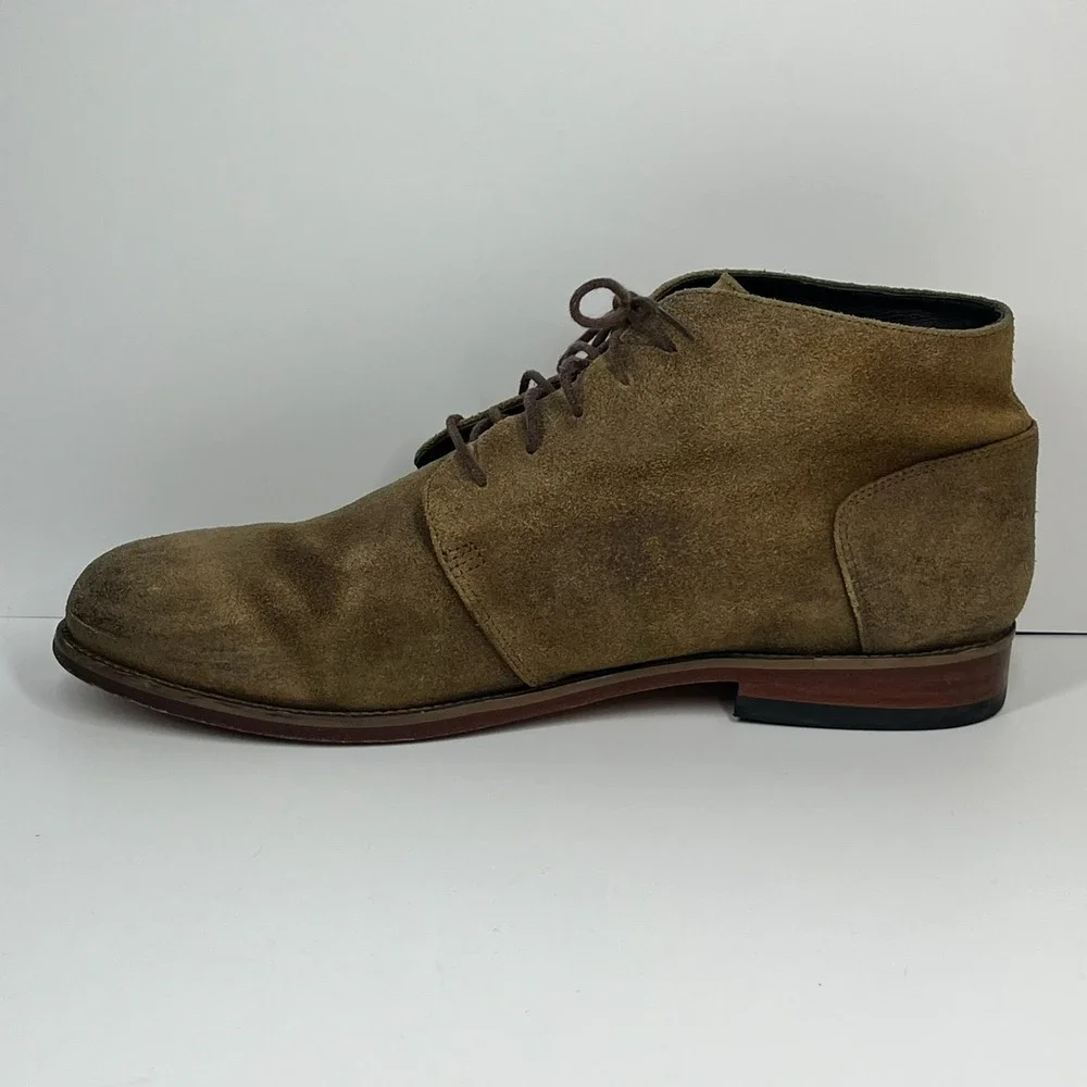 Nisolo Suede Leather Chukka Boots Men's 12 Casual Comfort Lace Up Preppy Tobacco